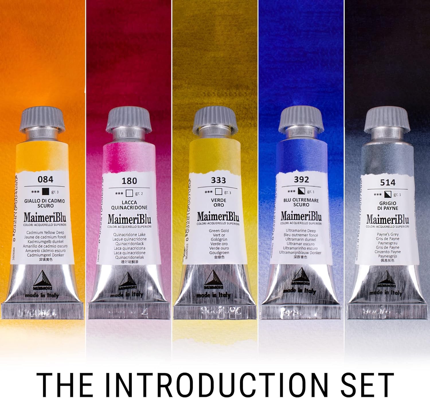 Alternative view of MaimeriBlu 12ml Introductory Single-Pigment Watercolor Paint Set - 5-Piece Professional Watercolor Paint Set - Watercolor Tubes for Artists - Lightfast and Transparent Watercolor Paint Tubes