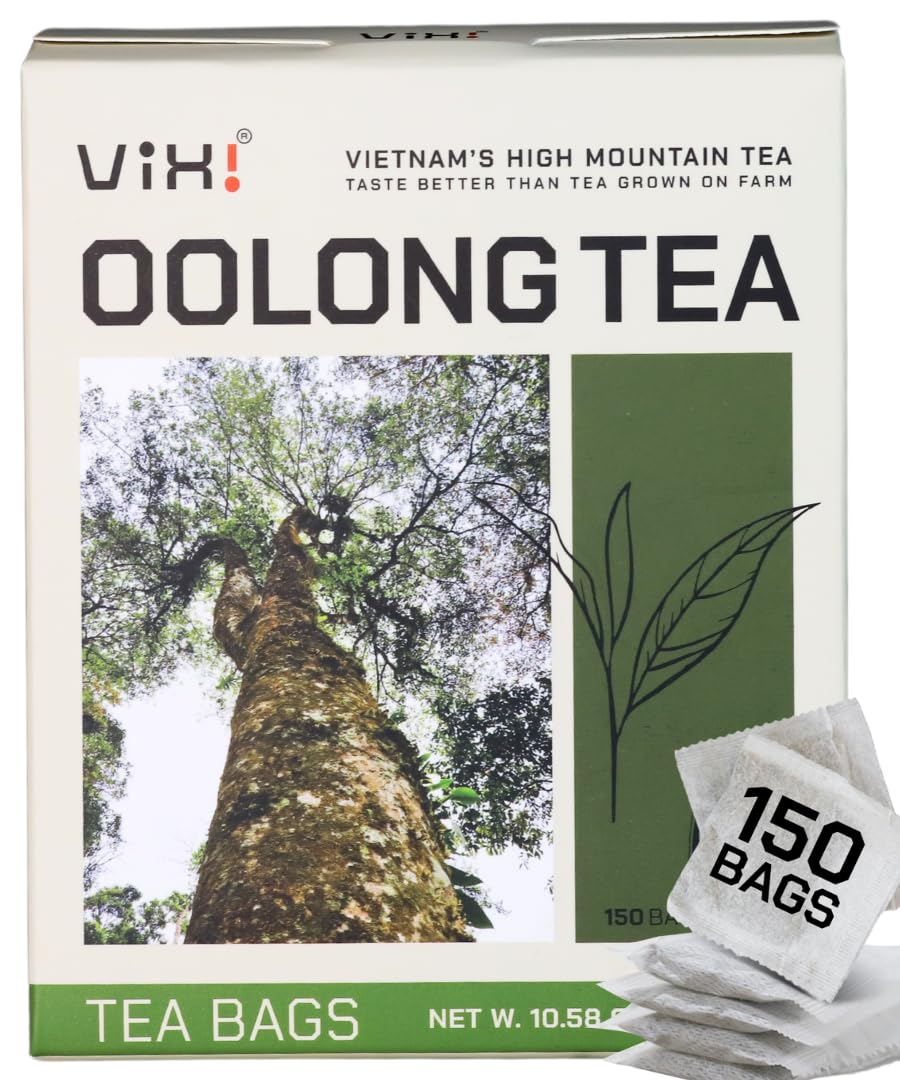 VIXI Oolong Tea Bags, 150 Counts, Vietnam's Mountain Tea, Caffeinated, Bold and Balanced Flavored, Sugar Free, Tagless, 100% Natural, Oolong Tee for Hot and Cold Brew - Image 7