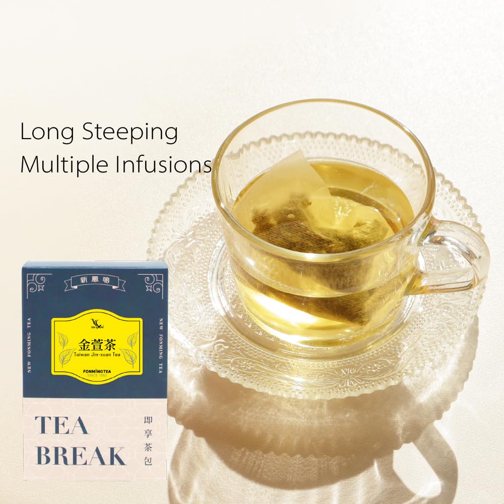 Alternative view of Fonming Tea Jin Xuan Tea Bag - Premium Milk Oolong Tea/Jin Xuan/Jinxuan Oolong Tea/Taiwan Milky Oolong Tea/High Mountain Tea/12 Individually Wrapped Tea Bags/lower caffeine