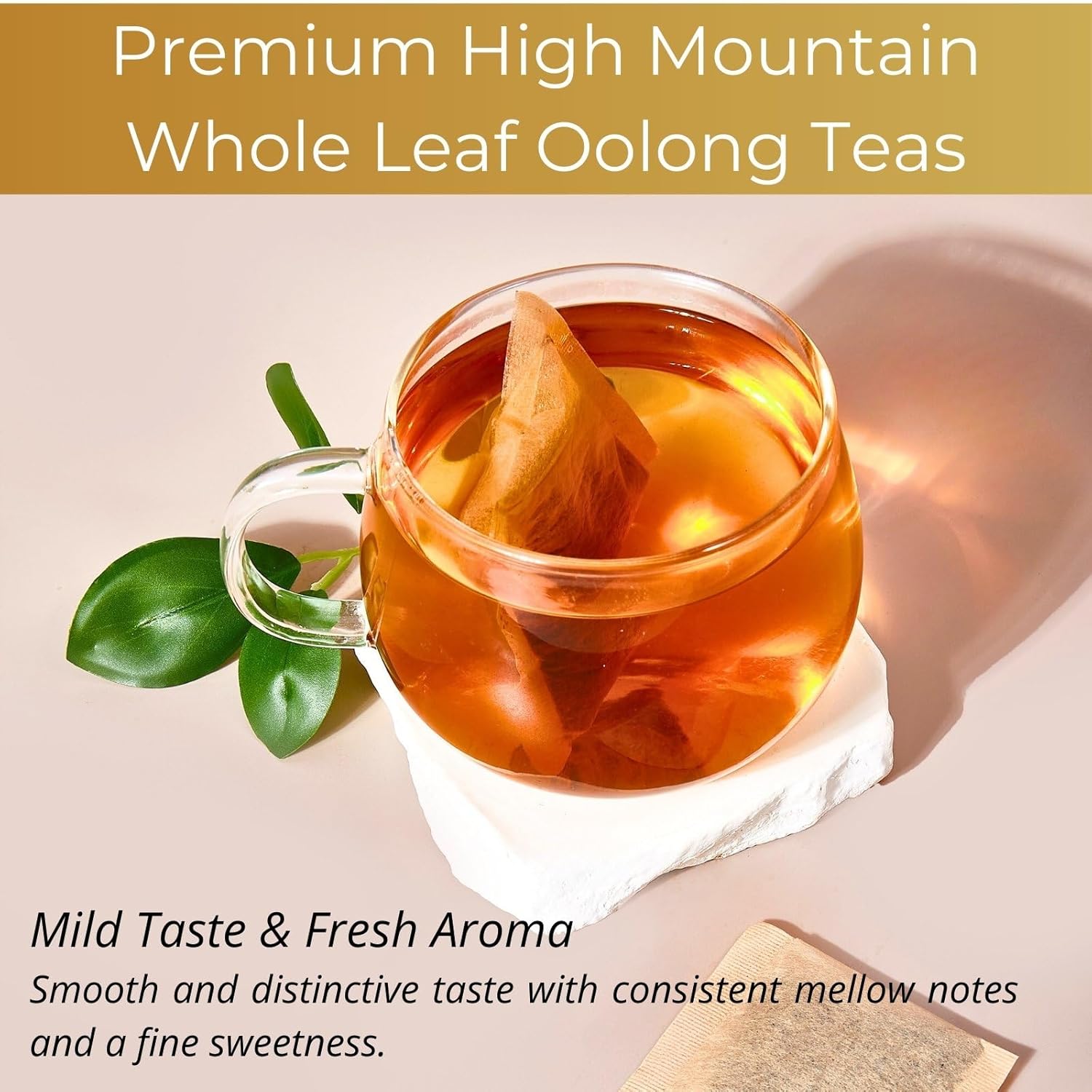 Organic Oolong Tea Bags, 50 Count, Unbleached, ECO-Conscious Chinese Oolong Tea, VitalForest High Mountain Tea Tie Guan Yin, Non-GMO, Container Pack for Gift Set - Image 4