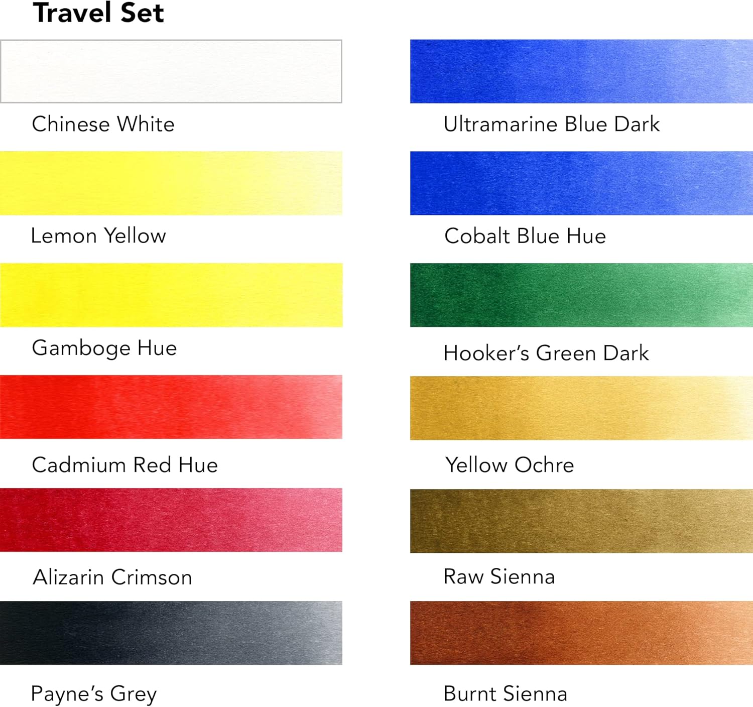 Daler Rowney Aquafine 12-pc Watercolor Travel Set - Watercolor Paint Set for Watercolor Paper and More - Watercolor Set for Artists and Students - Water Color Paint for All Skill Levels