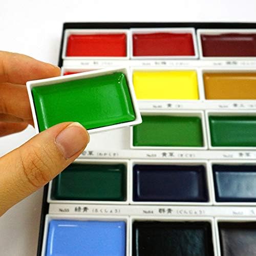 Alternative view of Kuretake GANSAI TAMBI Watercolor Paint Set 18 Colors, Professional-quality art supplies for artists adult painting sketching, Non-Toxic, Made in Japan