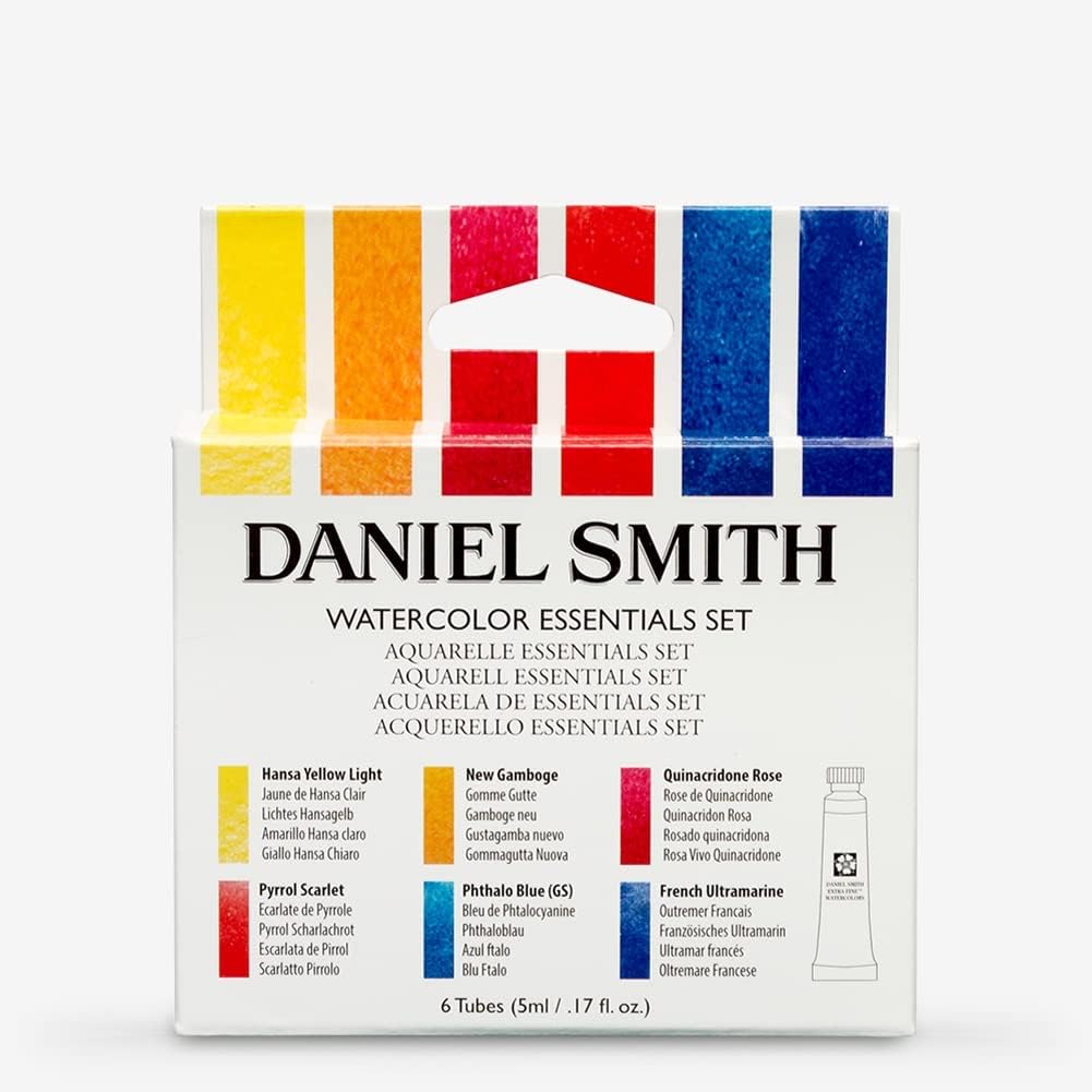 Alternative view of DANIEL SMITH 285610005 Extra Fine Essentials Introductory Watercolor, 6 Tubes, 5ml, Blue/Transparent/Yellow, 0.17 Fl Oz (Pack of 6)