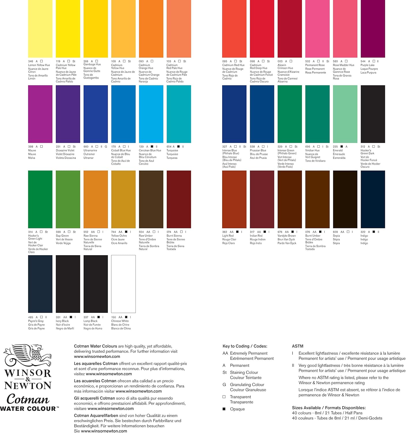 Alternative view of Winsor & Newton Cotman Watercolor Paint, 21ml (0.71-oz) Tube, Chinese White