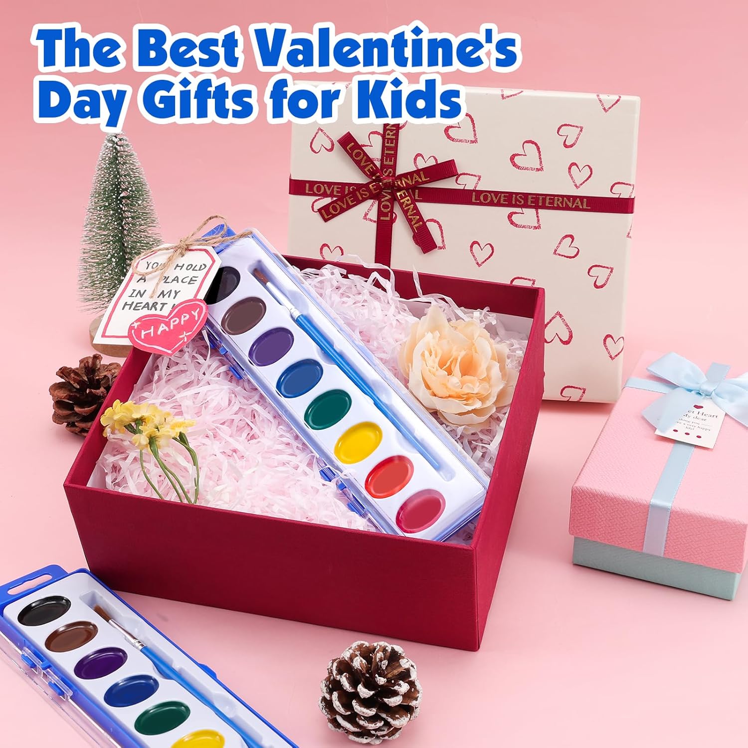 Alternative view of 10 Pack Watercolor Paint Set, 8 Colors Water Color Paint Set for kids with Paintbrush. Washable Watercolors Paint for Parties, Birthday Party Favor, Valentine's Day Presents for kids, Classrooms and Teacher Supplies