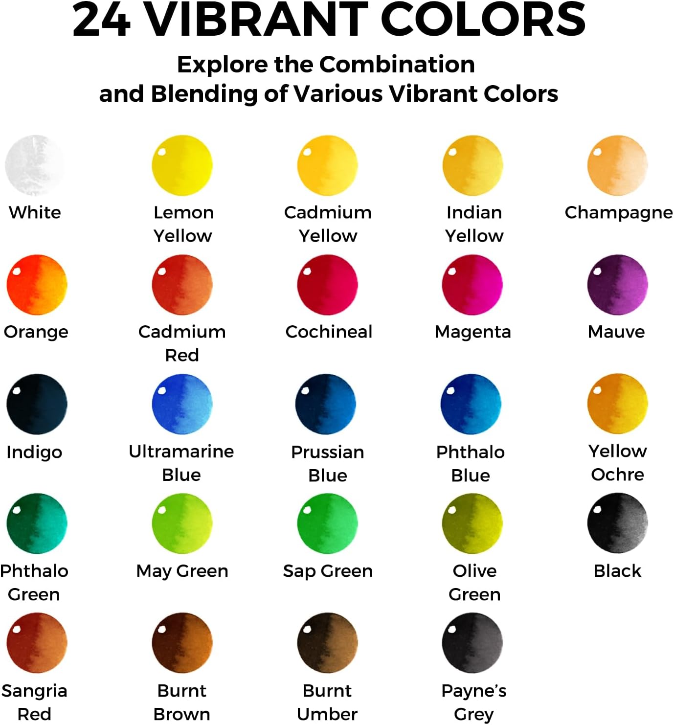 Alternative view of Funto Mini Watercolor Paint Set, All-in-One 24-Color Travel Paint Kit, with Crossbody Bag, Watercolor Journal, Paint Water Cup, Pocket Set for Artists