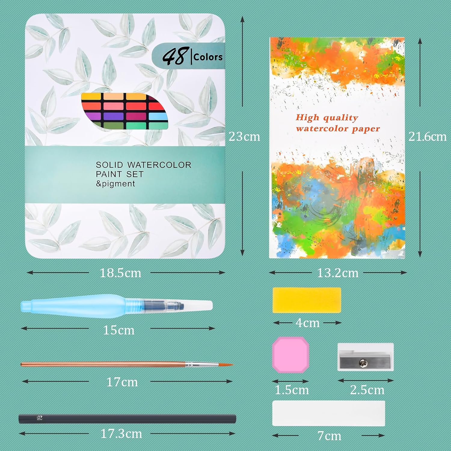Alternative view of Valentines Day Gifts for Kids Watercolor Paint - Water Color Paint Adult Sets for Kids Boys Girls Teens Water Colors Paint Palette Stocking Stuffers Christmas Arts and Crafts Art Supplies Travel Mini Watercolor Set