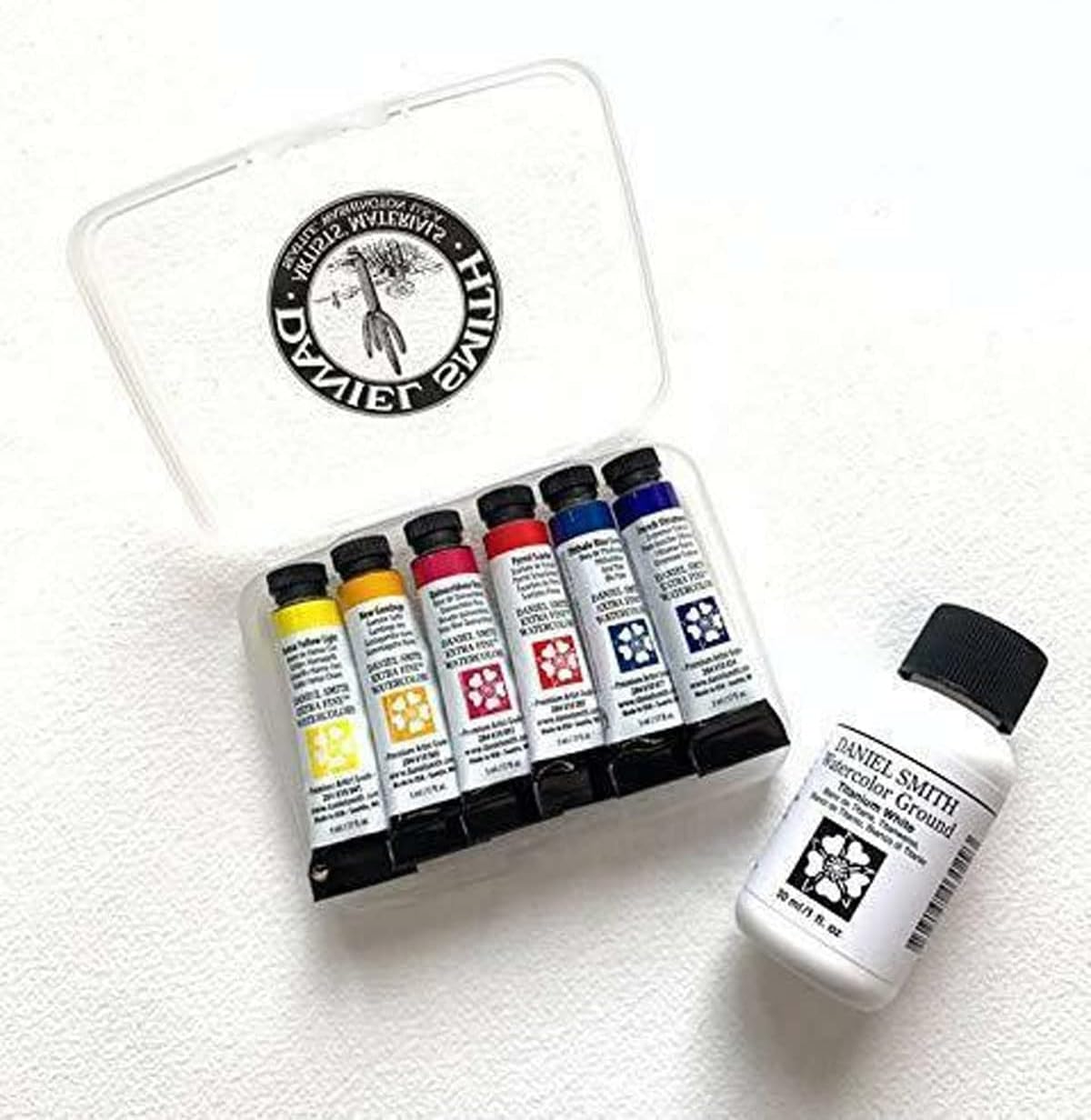 Alternative view of Daniel Smith Watercolor, 5ml Tubes, Essential Mixing Set with 6 Essential Watercolor Tubes, 1oz Watercolor Ground, Mixing Guide, Plastic Case (Total 9 Pieces) 285610117