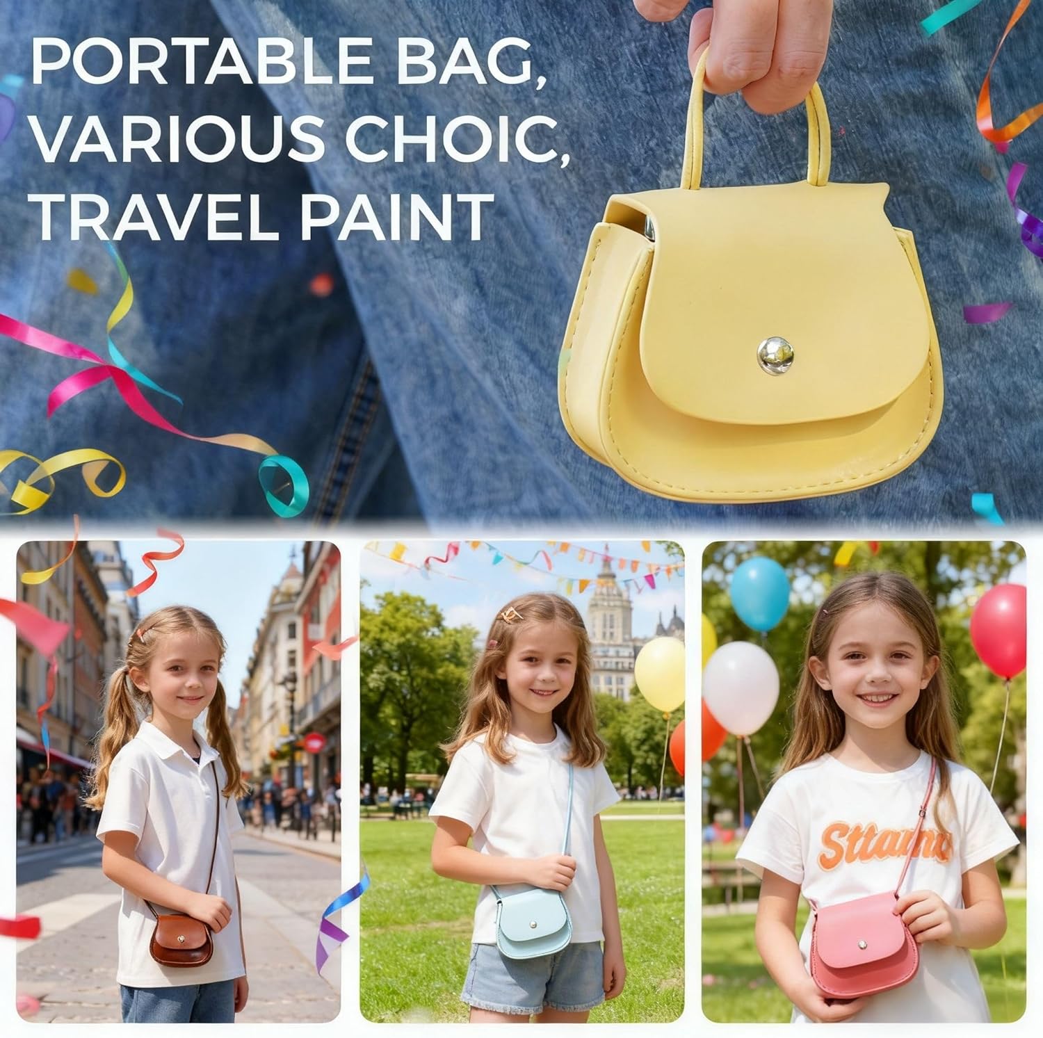 Alternative view of Funto Mini Watercolor Set Travel Kit with 9 Colors, Leather Bag & Watercolor Paper, Portable Drawing & Painting Supplies for Beginners, Art Gift Set