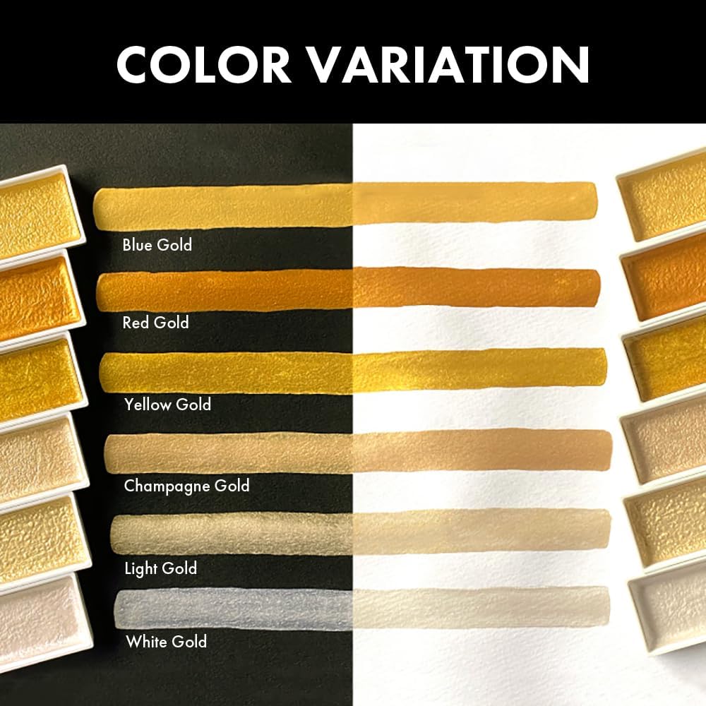 Alternative view of Kuretake GANSAI TAMBI STARRY COLORS, 6 colors set, Watercolor paint for Professional, for artists and crafters,Illustrations, Drawing, Lettering, Made in Japan