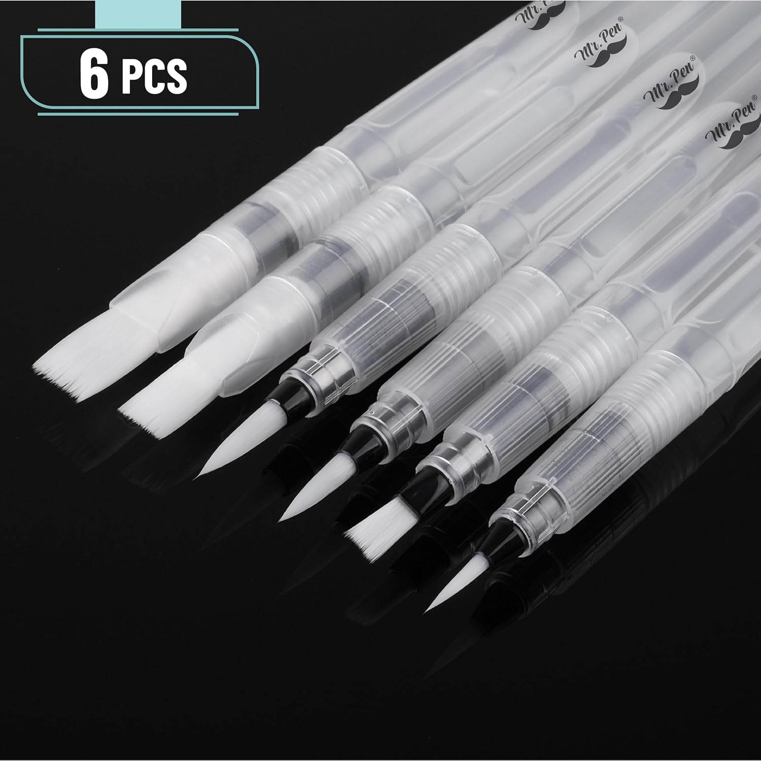 Alternative view of Mr. Pen- Watercolor Brush Pens, 6 pcs, Watercolor Brushes Set, Water Brush Pen, Water Color Pens, Refillable Brush Pen