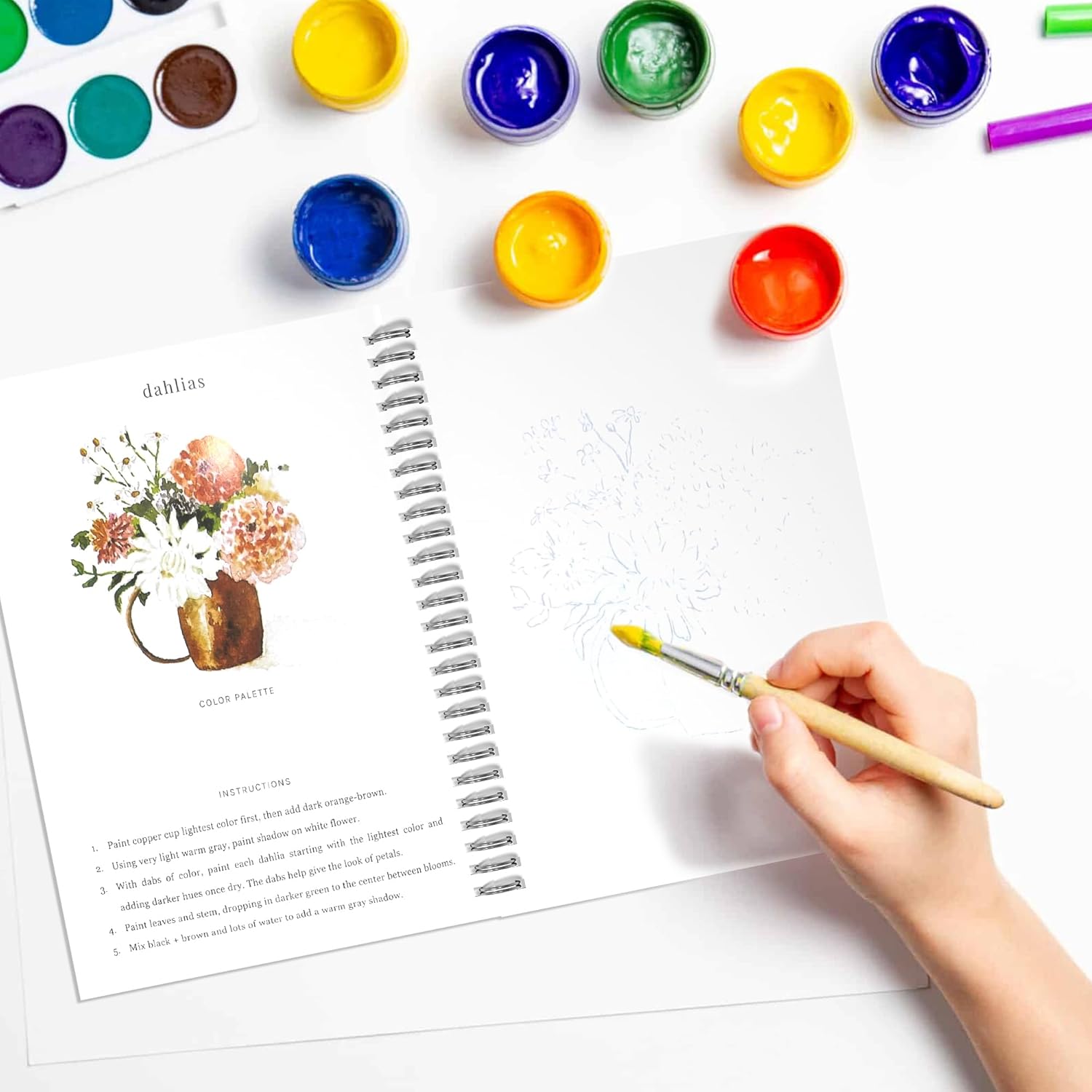 48 Colors Watercolor Paint Set for Adults with Watercolor Workbook-Create 36 Beautiful Paintings,Complete Water Colors Paint Adult Set for Beginners&Artists 3 Pack