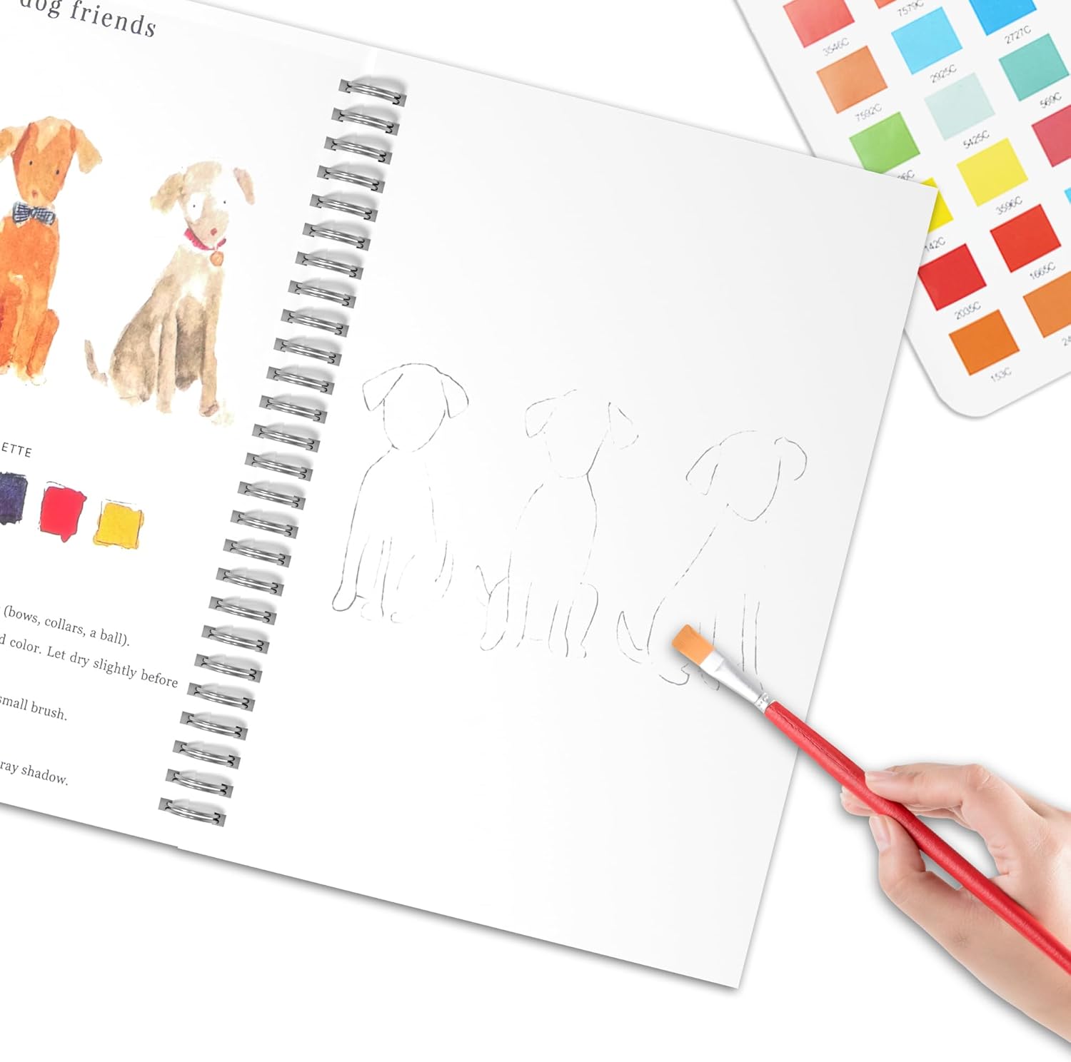 Alternative view of 48 Colors Watercolor Paint Set for Adults with Watercolor Workbook-Create 36 Beautiful Paintings,Complete Water Colors Paint Adult Set for Beginners&Artists 3 Pack