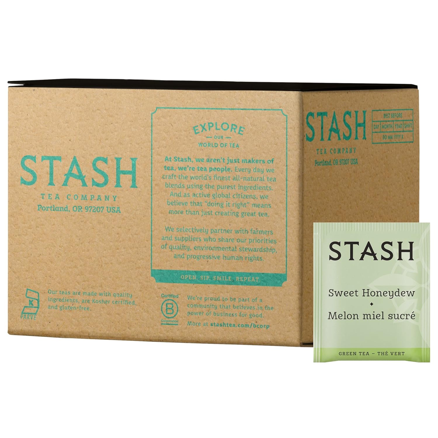 Stash Tea Lemon Ginger Herbal Tea Box of 100 Tea Bags - Image 8