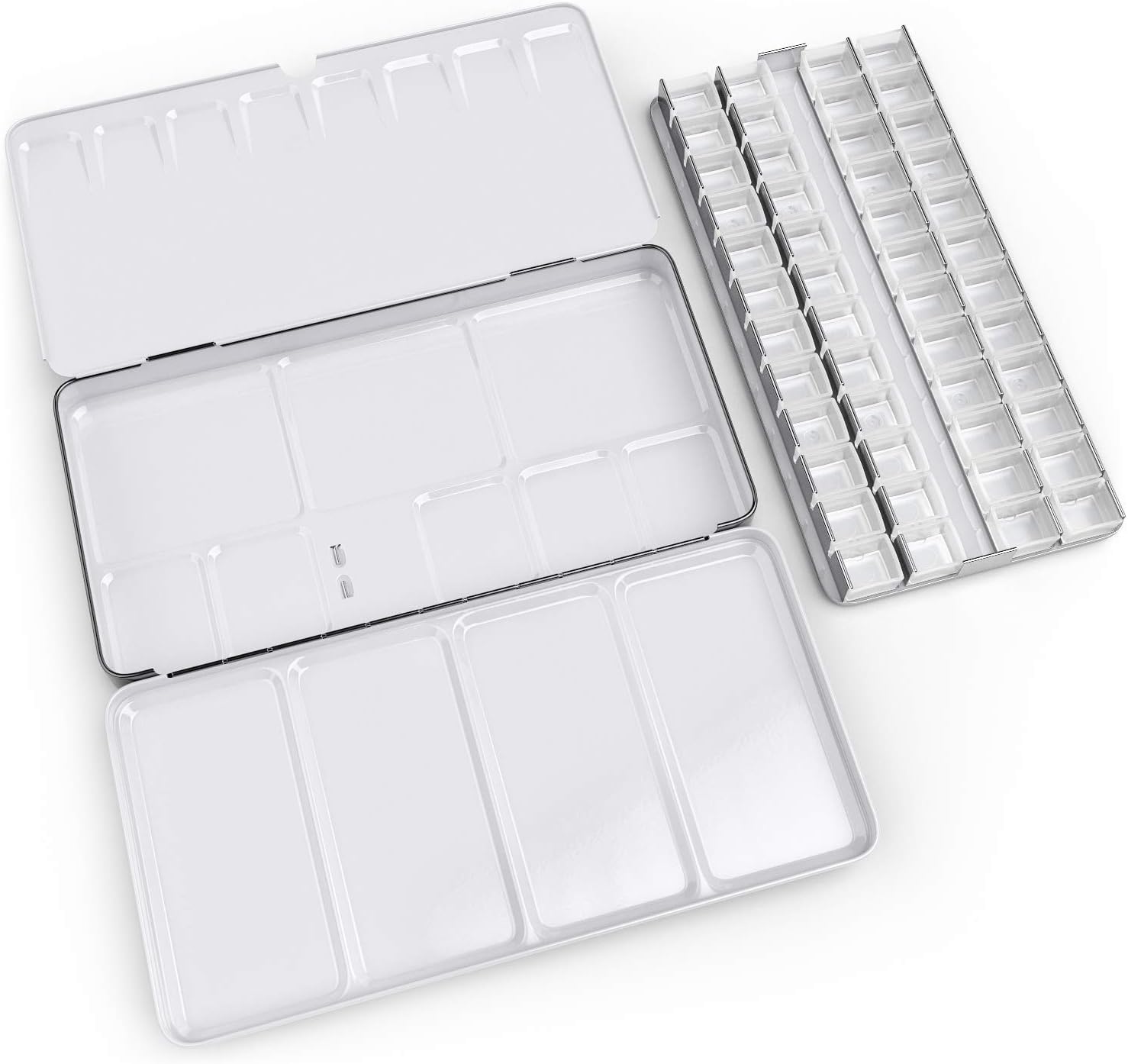 Alternative view of ARTEZA Empty Watercolor Palette Tin, 48 Half Pans, Customizable Portable Empty Half Pans for Watercolor Paints