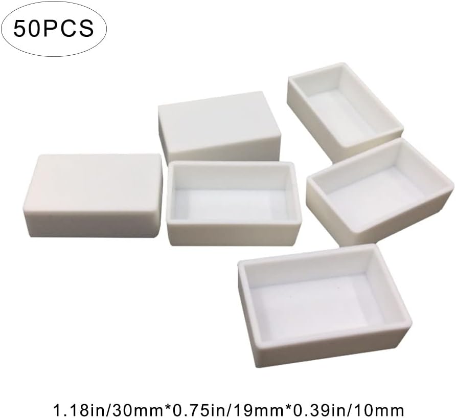 Alternative view of 50 Pcs White Painting Full Pans Empty Watercolour Pan Palette Boxes for Kids Adults Oil Artist Watercolour Painting