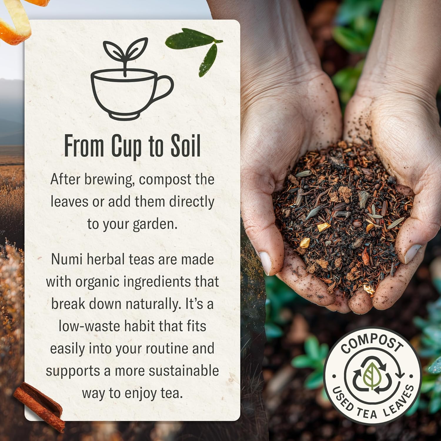 Numi Organic Rooibos Chai Tea, 18 Herbal Bags, Microplastic Free, Rich Flavor with Cinnamon, Allspice & Ginger, Caffeine Free - Image 4