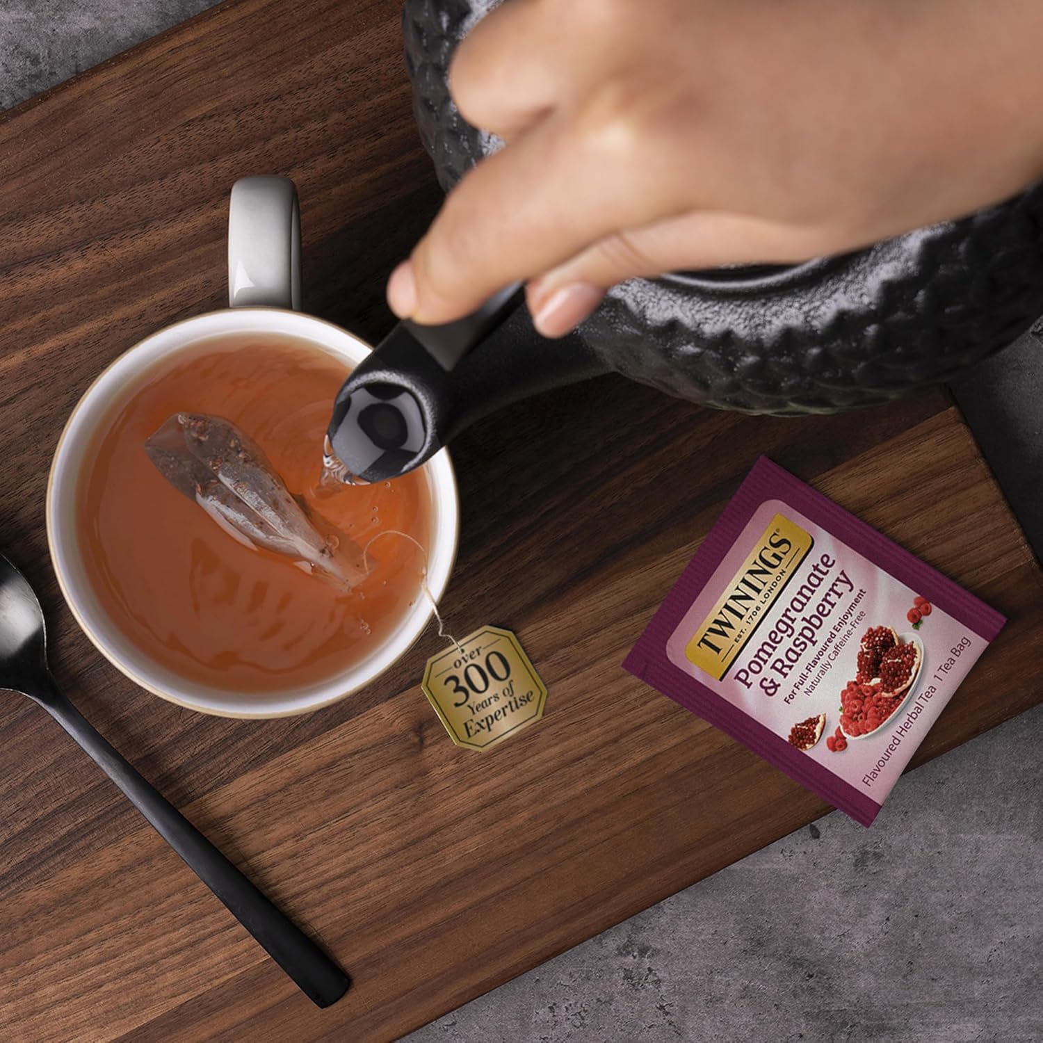 Twinings Pomegranate & Raspberry Tea - Naturally Caffeine-Free Herbal Tea Bags Individually Wrapped, 20 Count (Pack of 2) - Image 5
