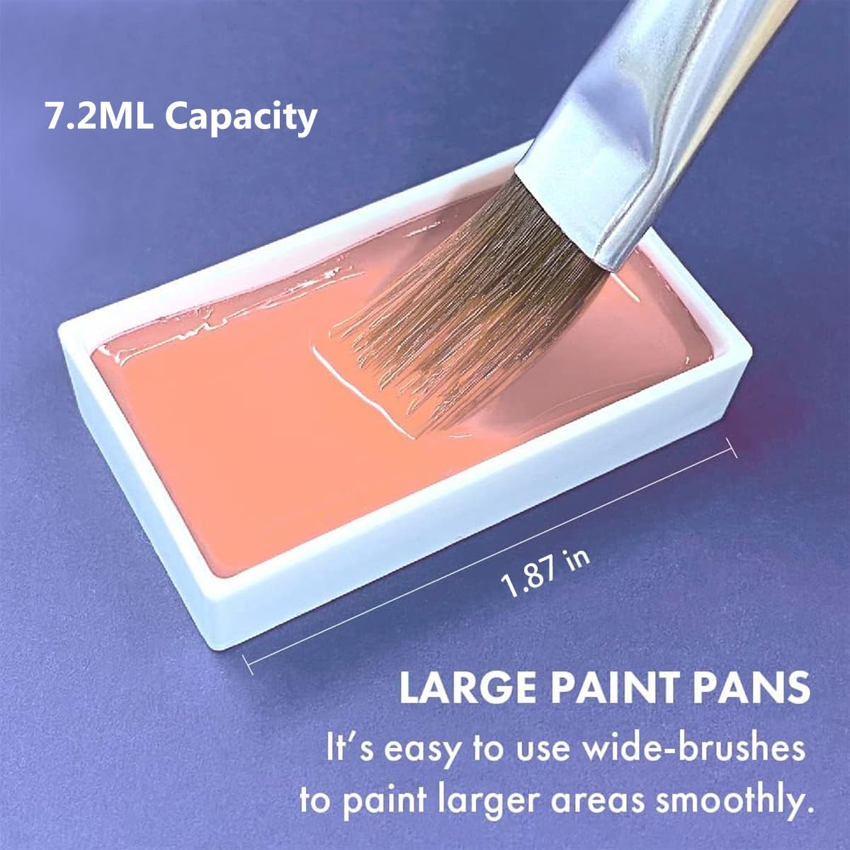 FCLUB 7.2ml Refillable Watercolor Pans u2013 39pcs Large Plastic Trays Compatible with Gansai Tambi, Perfect for Kuretake Paint Refills, Gouache, Travel Palettes & Artists