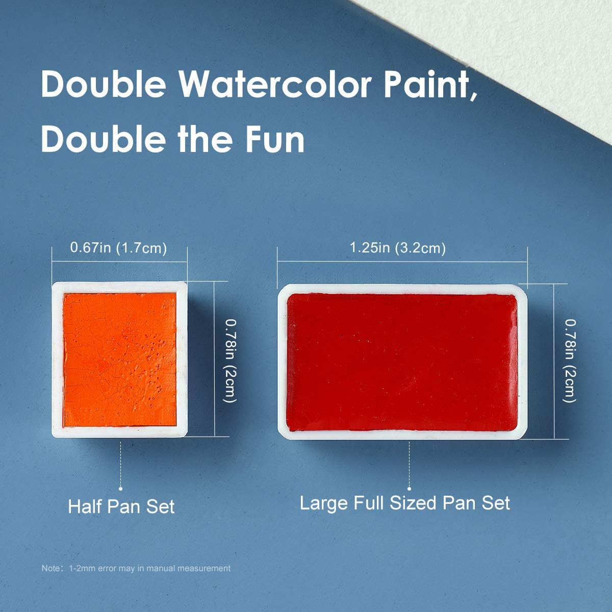 Alternative view of Paul Rubens Watercolor Paint Set Full Pan, 24 Vivid Colors Water Coloring Paint in Pocket Box with Metal Ring, High Transparency Intense and Durable, No Chalky, Perfect for Students, Beginners