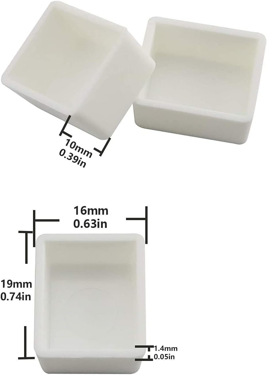 Watercolor Half Pan 50PCS White Plastic Empty Half Pans for Watercolour Paint Gouache Plastic Artists Palette