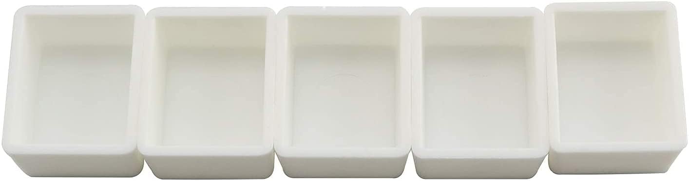 Alternative view of Watercolor Half Pan 50PCS White Plastic Empty Half Pans for Watercolour Paint Gouache Plastic Artists Palette