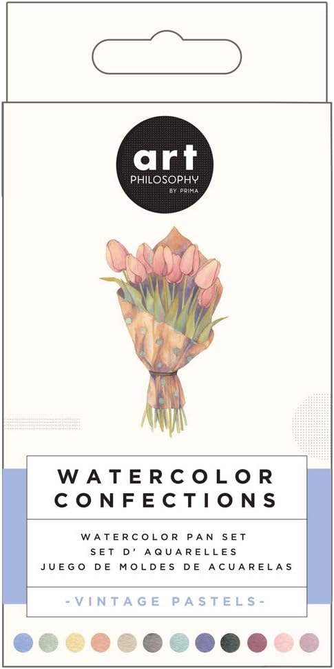 Prima Marketing Prima Confections Watercolor Pans 12/Pkg-Vintage Pastel