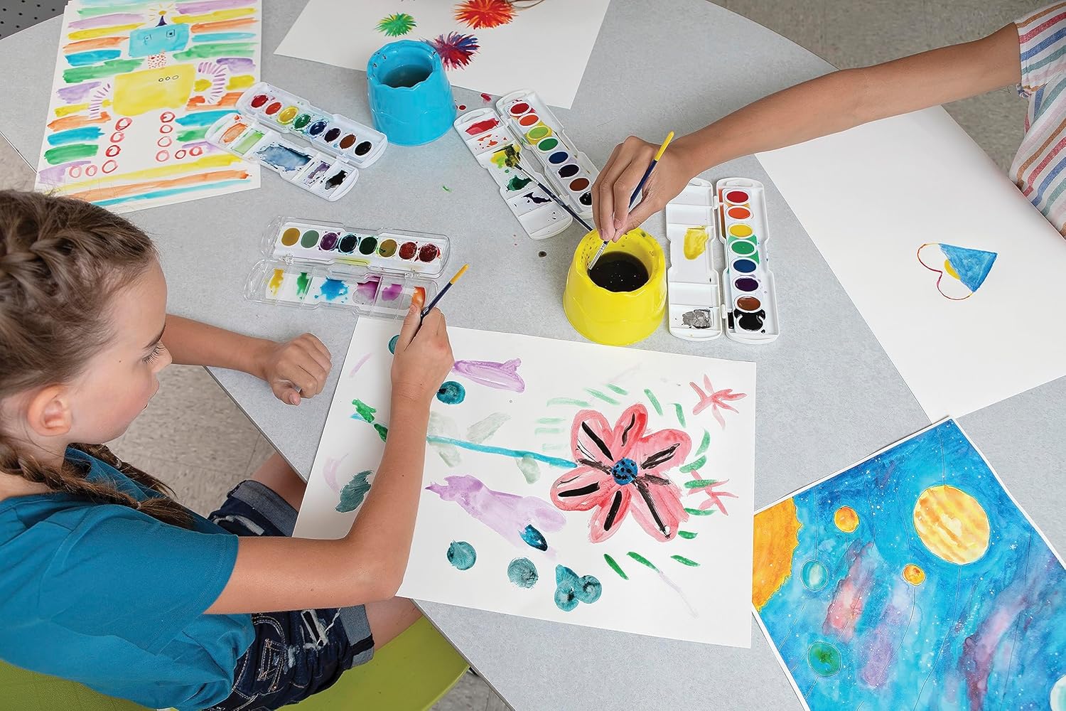 Prang Oval Pan Watercolors Set Refill Tray, Assorted Colors, 1 Count (Pack of 3)