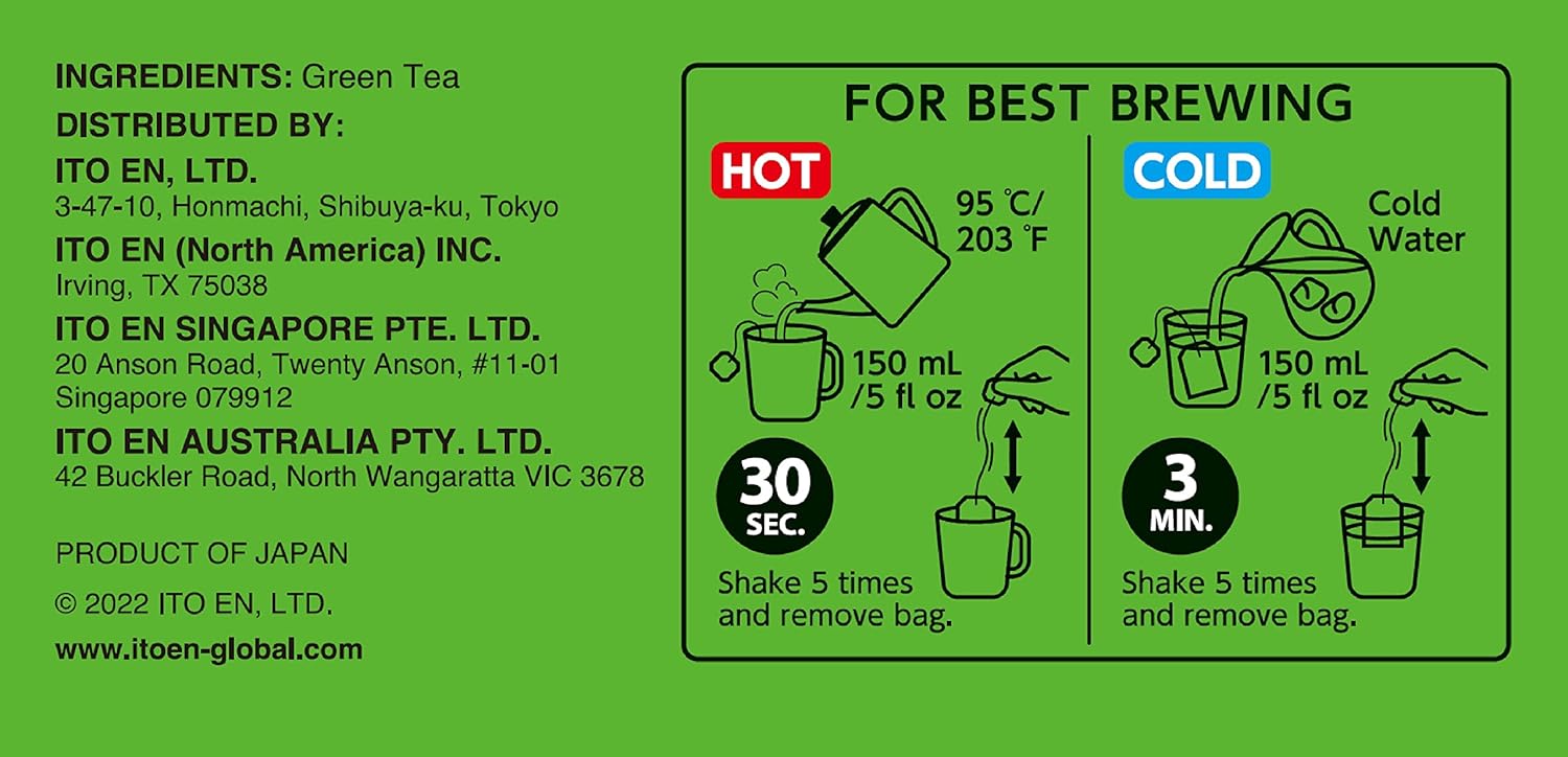 ITO EN Oi Ocha Green Tea - Tea Bags 40ct
