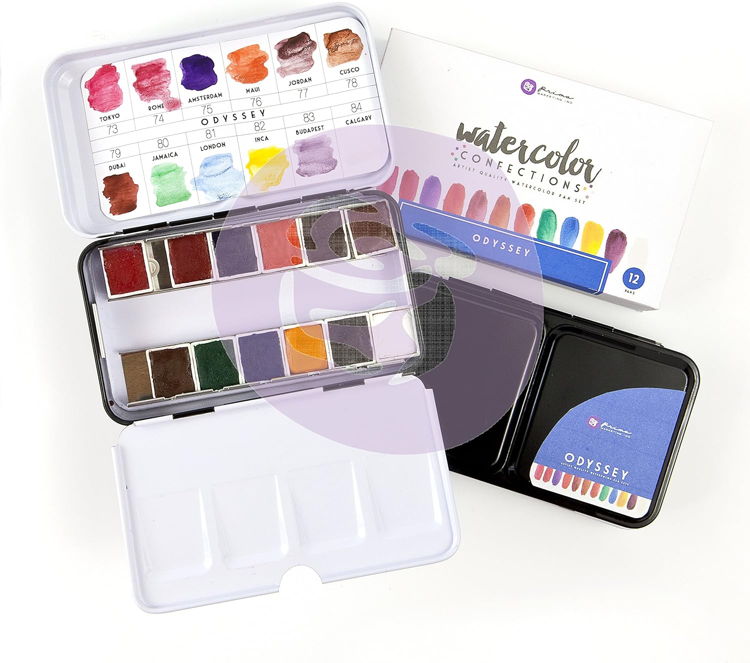 Alternative view of Prima Marketing Watercolor Confections ART PHILOSOPHY Confections Watercolour Pans Odyssey 12pk