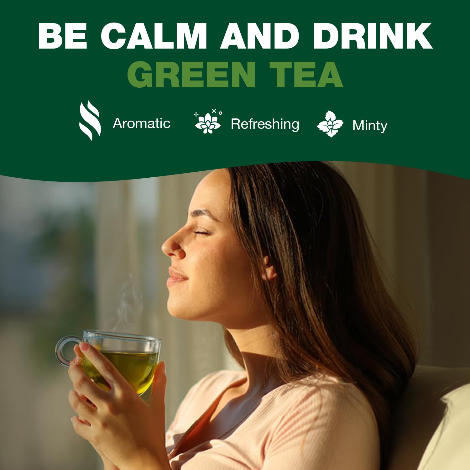 HANDPICK, Organic Green Tea Bags - 100 Eco-Friendly Tea Bags | USDA Organic | Resealable Pack for Freshness | Delicate & Flavory | Direct From India - Image 5