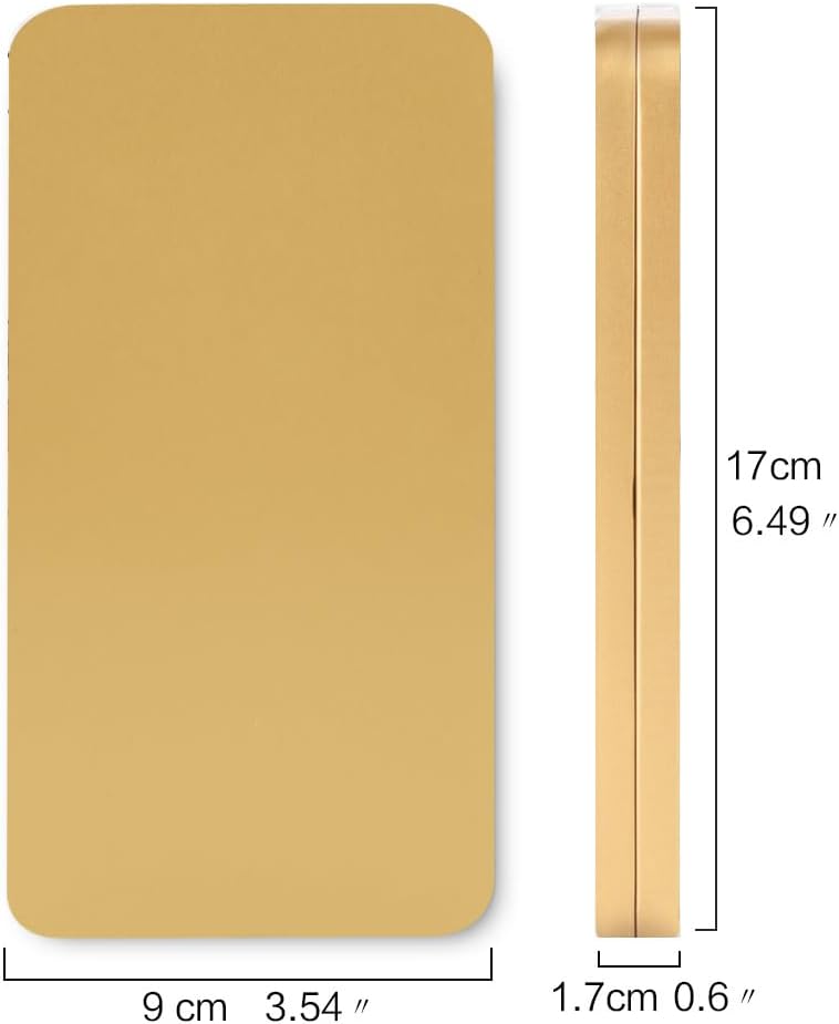 Watercolor Tin Palette Paint Case with 20Pcs Full Pans, Magnetic Stripe, Metal Art Paint Mixing Tray, Portable Empty Paint Box for DIY Watercolor Oils or Acrylics,Gold