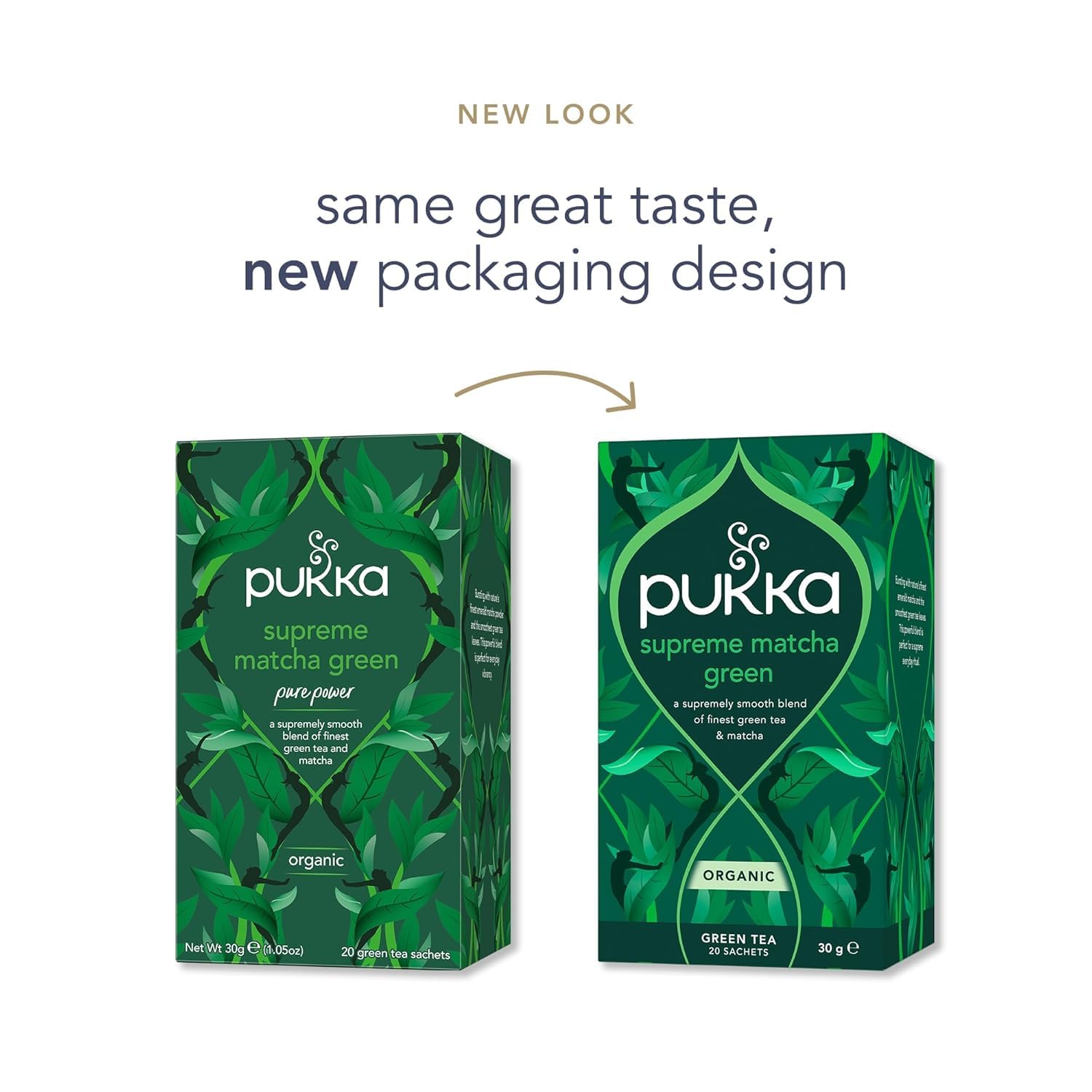 Alternative view of Pukka Supreme Matcha Green Organic Herbal Tea, Energizing Infusion With Matcha Powder, Ideal For Daily Vitality, Caffeine Free, 80 Total Tea Bags (20ct - Pack of 4)