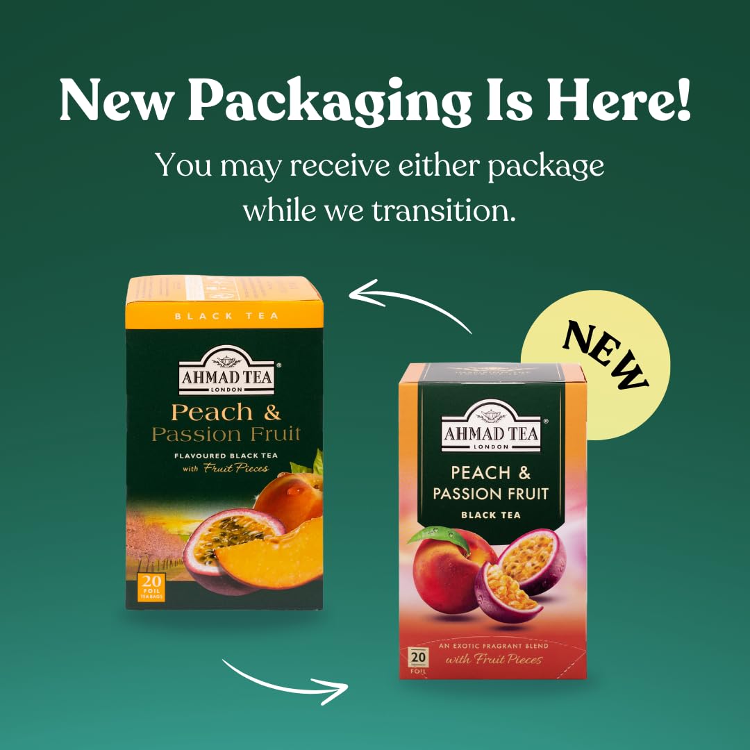 Ahmad Tea of London Peach & Passion Fruit Tea Bags 20s Box