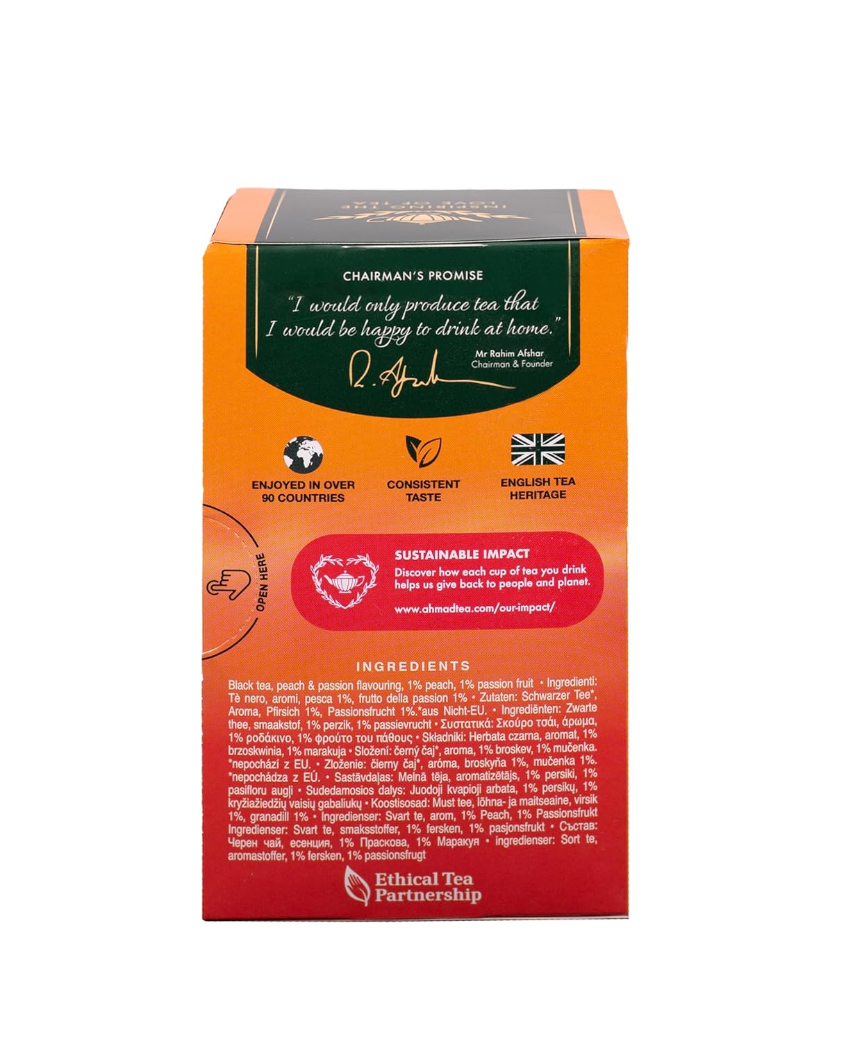 Alternative view of Ahmad Tea of London Peach & Passion Fruit Tea Bags 20s Box