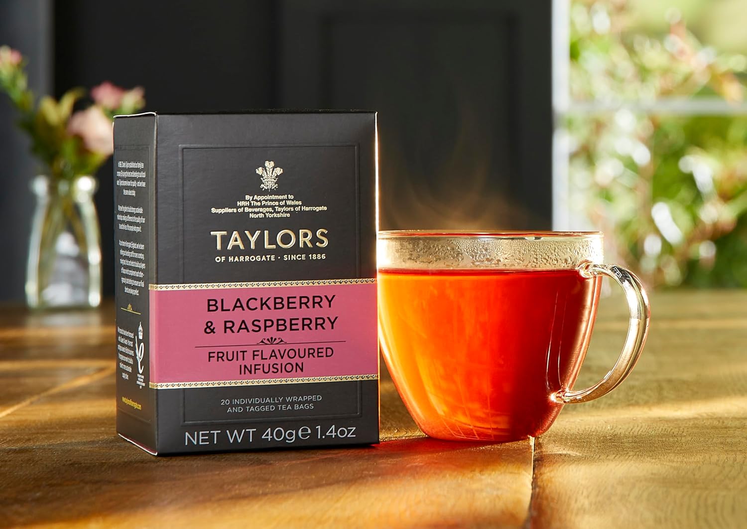 Alternative view of Taylors of Harrogate Blackberry & Raspberry, Herbal Tea, Individually Wrapped Bags, 20 Count (Pack of 1), Sweet, Tart & Tangy, Caffeine-Free, Enjoy Hot or Iced, 20 Teabags