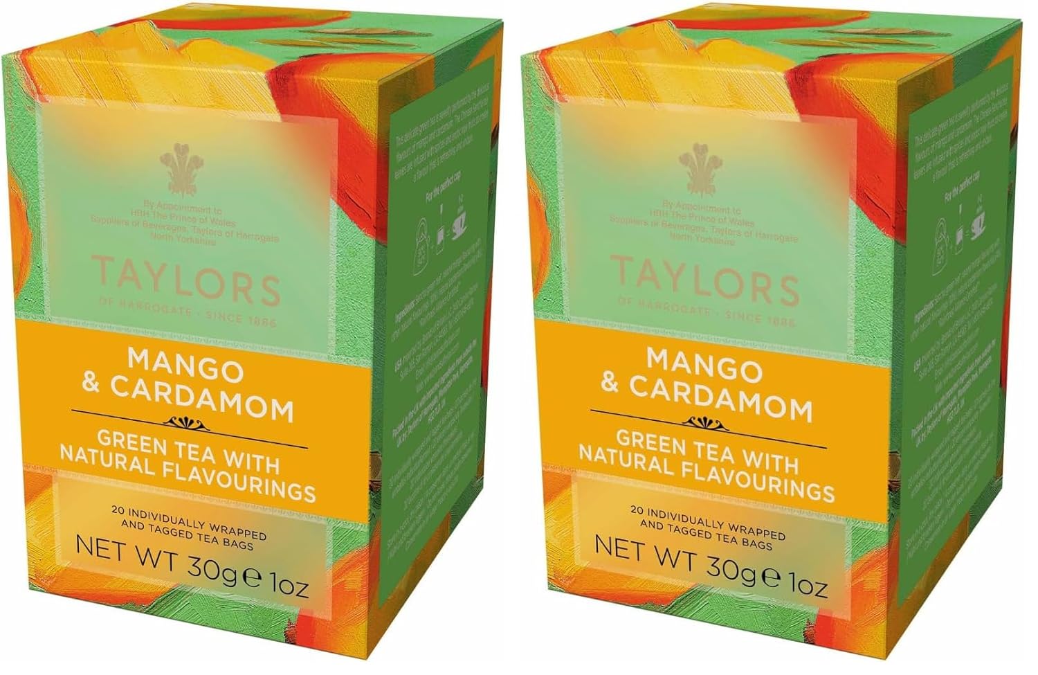 Taylors of Harrogate White Hibiscus & Peach, Green Tea Individually Wrapped Bags, 20 Count (Pack of 1), Delicate, Fruity and Sweet, Caffeinated, Enjoy Hot or Iced, 20 Teabags - Image 8