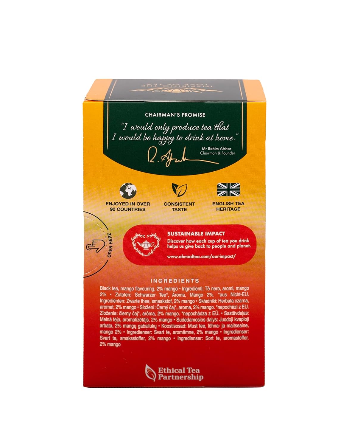 Ahmad Teas - Mango Black Tea 1.4oz - 20 Tea Bags - Image 8