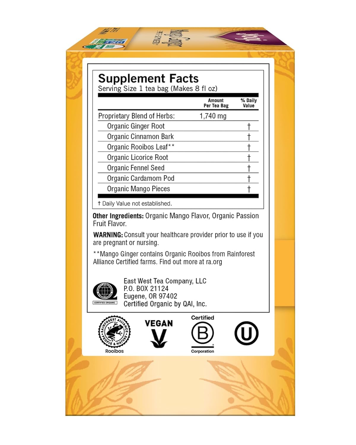 Alternative view of Yogi Tea, Mango Ginger, 16 ct