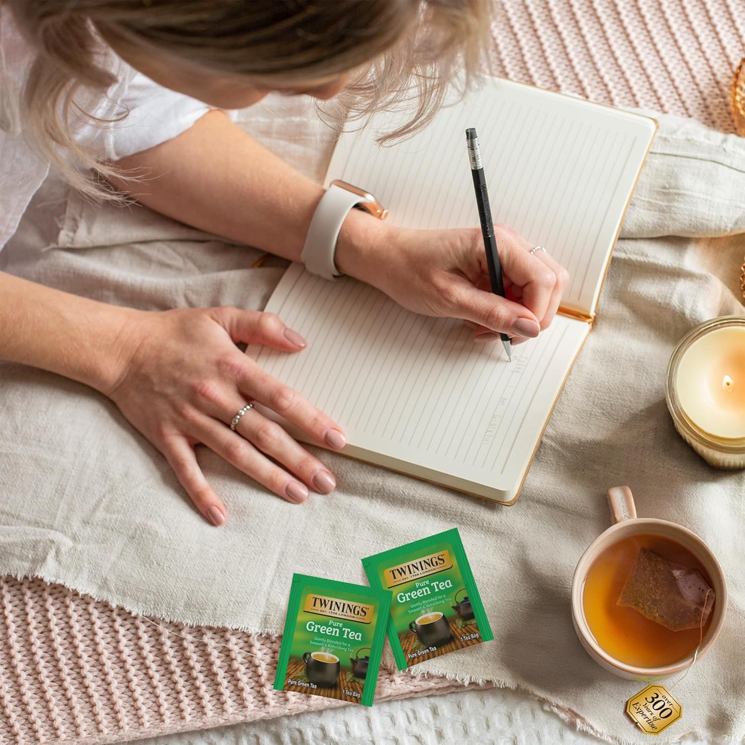 Alternative view of Twinings Pure Green Tea Individually Wrapped Bags, 100 Count (Pack of 1), Smooth & Refreshing, Caffeinated, Enjoy Hot or Iced, 100 Teabags