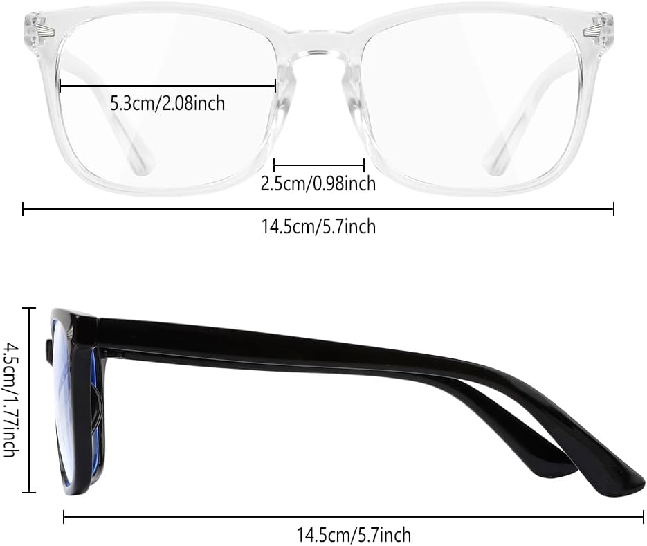 Yekepal Blue Light Blocking Glasses, 2 Pack Blue Light Glasses Men, Blue Light Glasses Women Eyeglasses Bluelight Eyestrain