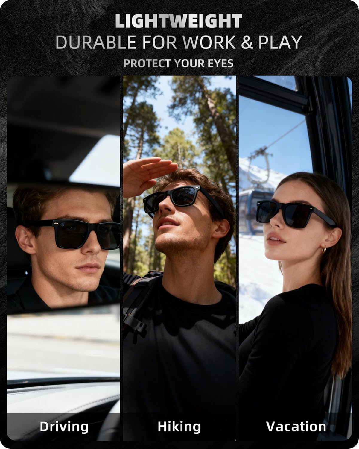 tanmigot Classic Polarized Sunglasses for Women Men,UV400 Protection Retro Sun Glasses Shades for Driving Vacation Fishing