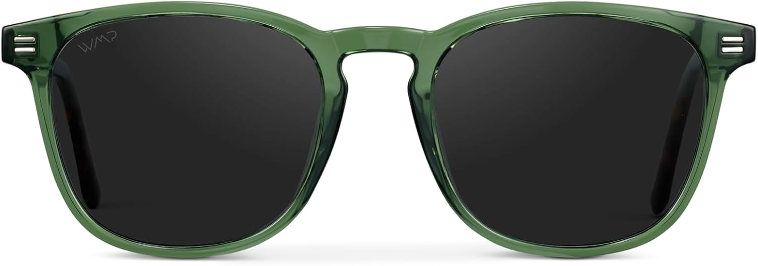 WMP Eyewear - Men's Polarized Modern Rounded Square Sunglasses