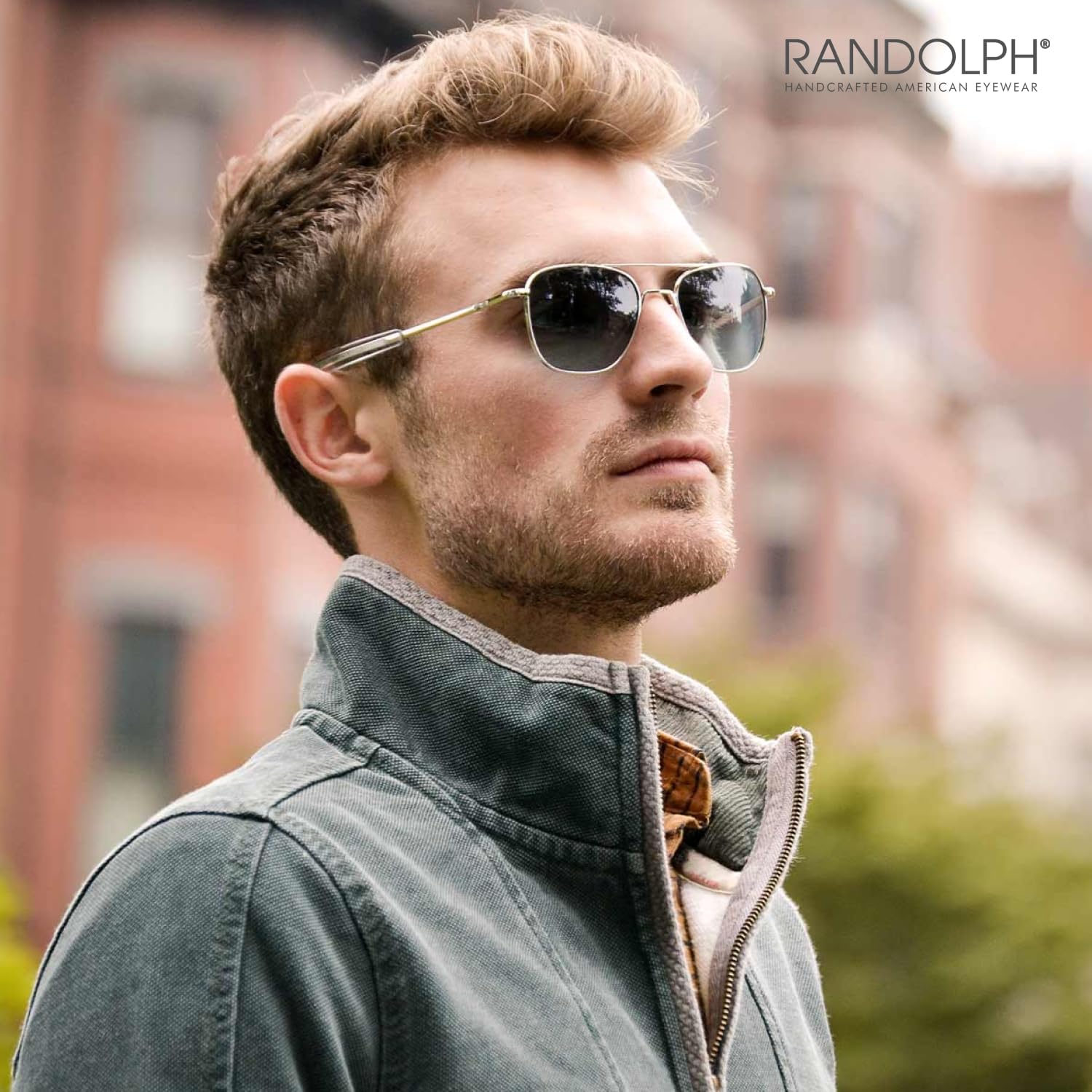 Randolph Eyewear Aviator Sunglasses for Men & Women u2013 Non-Polarized & Polarized Lenses 23k Wht Gold UV Protection Sunglasses