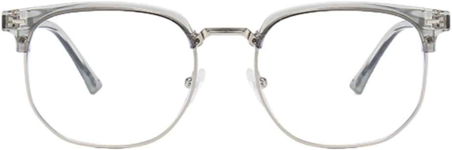 Shiratori New Vintage Fashion Half Frame Semi-Rimless Clear Lens Glasses