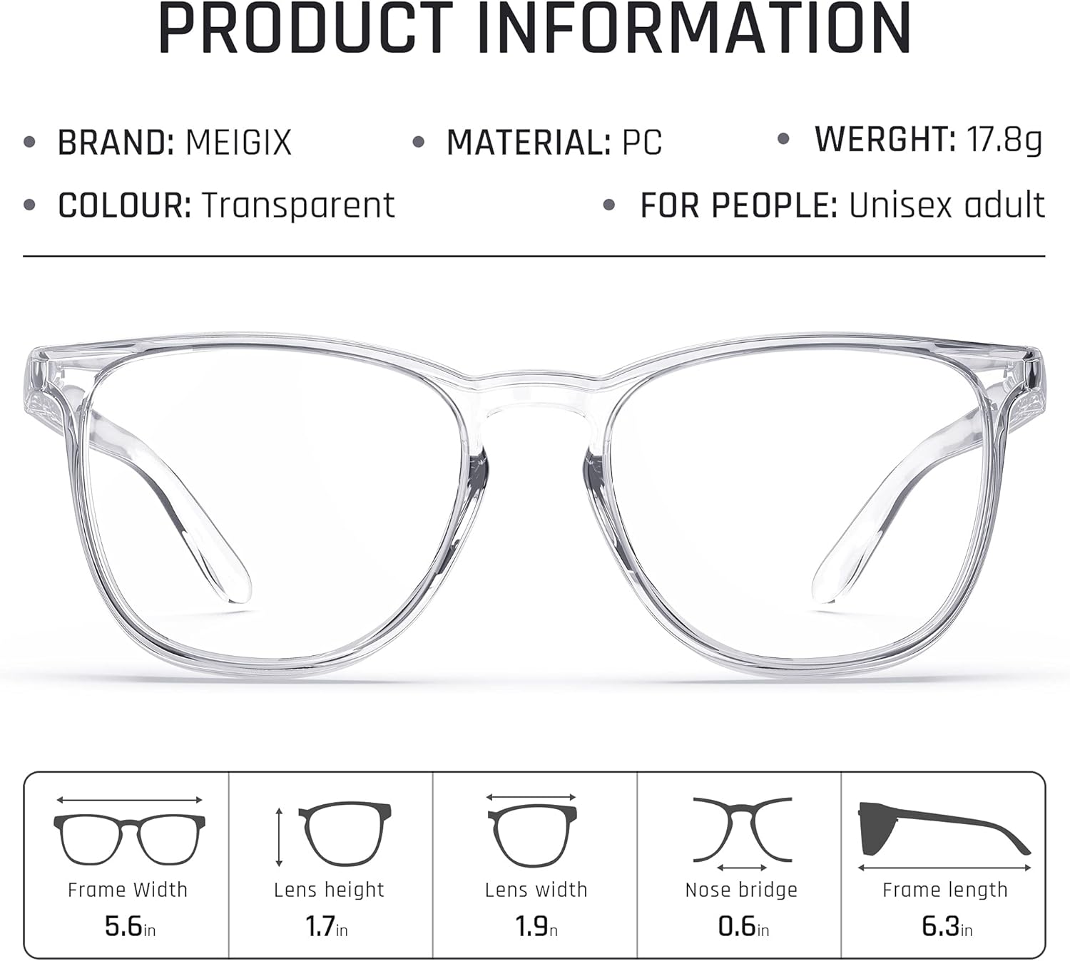 Stylish Safety Glasses, Clear Anti-Fog Anti-Scratch Protective Glasses For Men And Women