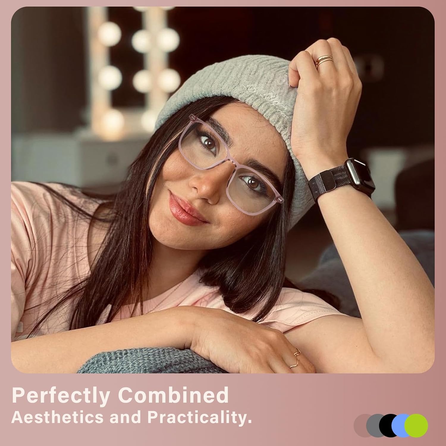 FONHCOO Blue Light Blocking Glasses Women Men TR90 Fashion Frame Computer Blue Light Glasses Anti UV Glare (Upgrade)