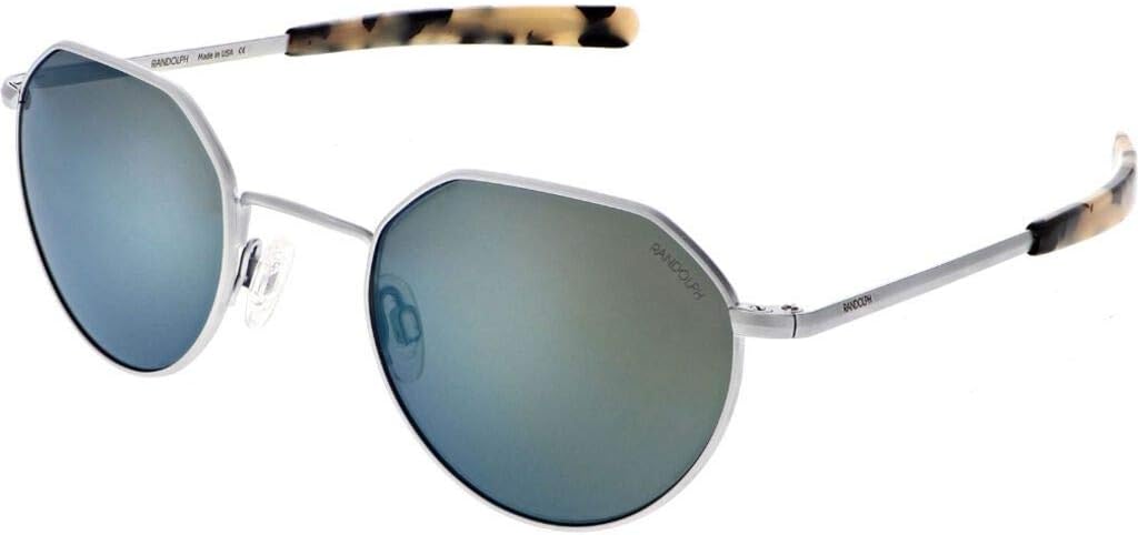 Randolph Eyewear Hamilton Sunglasses for Men and Women u2013 Polarized Sunglasses with Polarized Lenses, Round Hexagon Frame