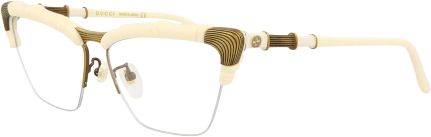 Gucci Cat Eye Optical Frames White White Transparent Luxury Eyewear Made In Japan Injection Frame Designer Fashion for Everyday Luxury