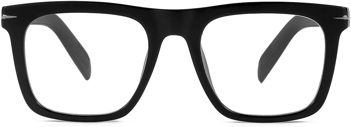 JOVAKIT Square Frame Glasses for Women Men Non-prescription Clear Lens Eyeglasses Anti-Blue Light Lens Eyewear